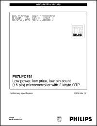 Click here to download P87LPC761BDH Datasheet