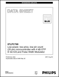 Click here to download P87LPC768FD Datasheet