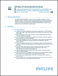 Click here to download P89LPC935FHN Datasheet