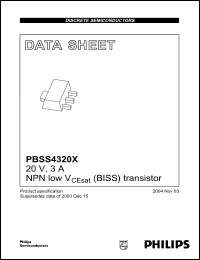 Click here to download PBSS4320X Datasheet