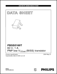 Click here to download PBSS5160 Datasheet