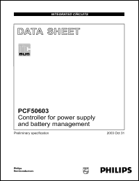 Click here to download PCF50603 Datasheet