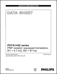 Click here to download PDTA143ZE Datasheet