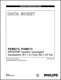 Click here to download PUMD13 Datasheet