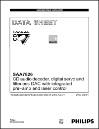 Click here to download SAA7826HL Datasheet