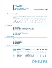 Click here to download TDA8931T Datasheet