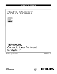 Click here to download TEF6700 Datasheet