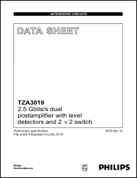 Click here to download TZA3019CV Datasheet