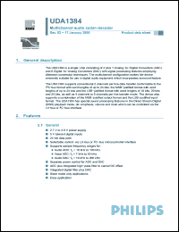 Click here to download UDA1384H Datasheet