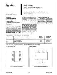 Click here to download 54F257A/BFA Datasheet