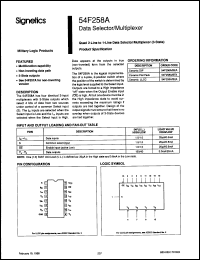 Click here to download 54F258A/BFA Datasheet