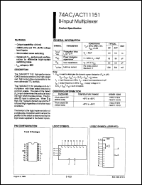 Click here to download 74AC11151D Datasheet