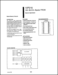 Click here to download 10P016F Datasheet