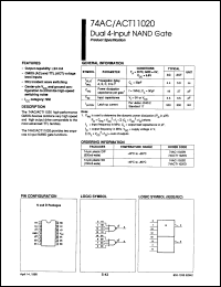 Click here to download 74AC11020D-T Datasheet