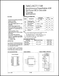 Click here to download 74AC11168D Datasheet