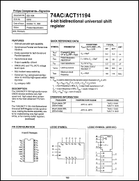 Click here to download 74AC11194D-T Datasheet