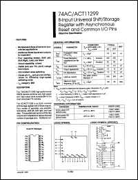 Click here to download 74ACT11299D Datasheet