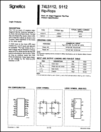 Click here to download N74LS112N-B Datasheet