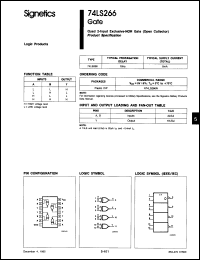 Click here to download N74LS266D-T Datasheet