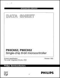 Click here to download P83C652IFA/YYY Datasheet