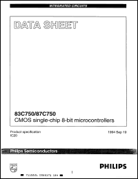 Click here to download P83C750EFP Datasheet
