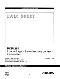 Click here to download PCF1254T Datasheet