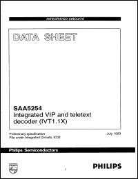 Click here to download SAA5254GP Datasheet