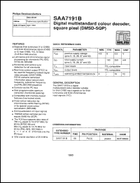 Click here to download SAA7191WPA Datasheet