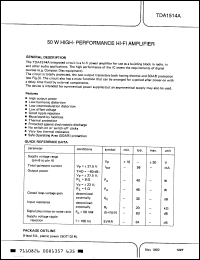 Click here to download TDA1514U Datasheet