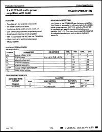 Click here to download TDA2616QU Datasheet