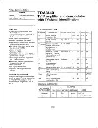 Click here to download TDA3840T Datasheet