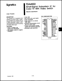 Click here to download TDA4502AN Datasheet