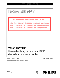 Click here to download 74HC190PW Datasheet