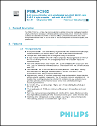 Click here to download P89LPC952FBD Datasheet