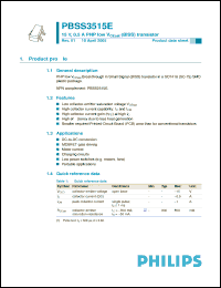 Click here to download PBSS3515E Datasheet