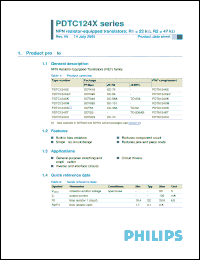 Click here to download PDTC124XU Datasheet