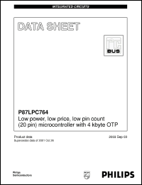 Click here to download P87LPC764 Datasheet