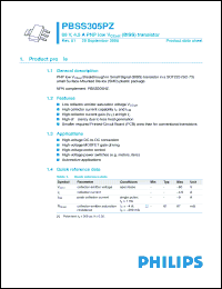 Click here to download PBSS305PZ Datasheet