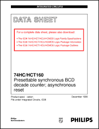 Click here to download 74HCT160DB Datasheet