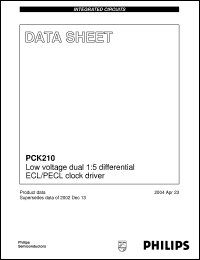 Click here to download PCK210BS Datasheet