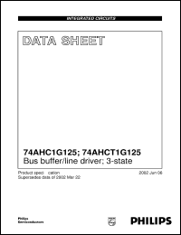 Click here to download 74AHCT1G125GV Datasheet