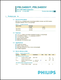 Click here to download PBLS4003V Datasheet