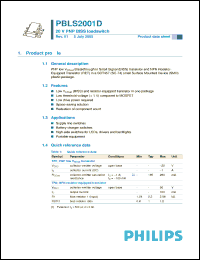Click here to download PBLS2001D Datasheet
