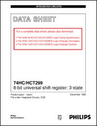 Click here to download 74HCT299PW Datasheet