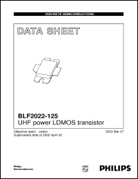 Click here to download BLF2022-125 Datasheet