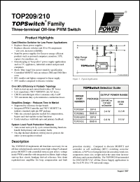 Click here to download TOP210PF1 Datasheet