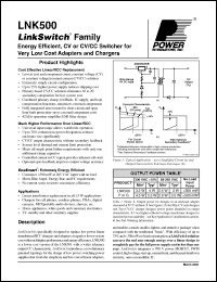 Click here to download LNK500 Datasheet