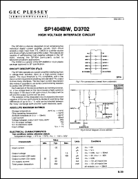 Click here to download SP1404BW/DP Datasheet