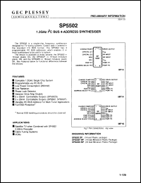 Click here to download SP5502DP Datasheet