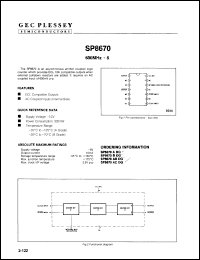 Click here to download SP8670BDG Datasheet